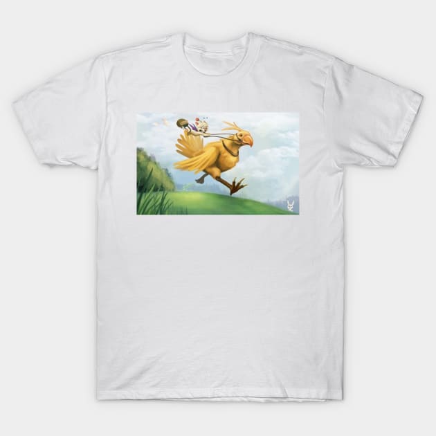 Chocobo & Moguri Run T-Shirt by FranGSal